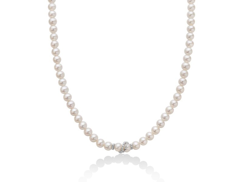 Collana Collana "Perla" 5.5-6 Con Baule Miluna