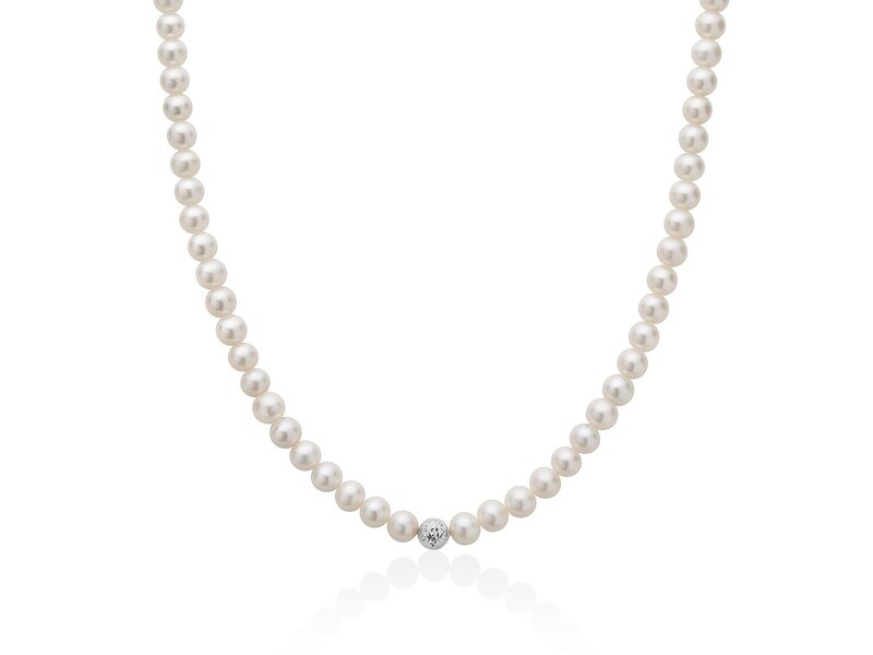 Collana Collana "Perla" 5.5-6 Con Baule Miluna