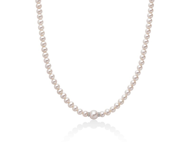 Collana Collana "Perla" 7.5-8 con Boule e Fantasia Miluna