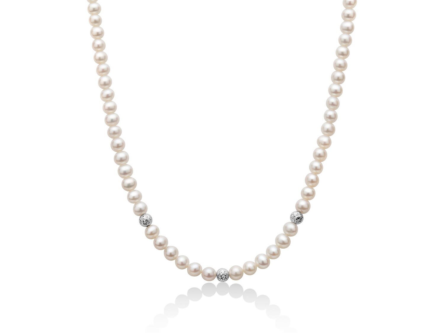 Collana Perle 4.5-5 Boule Diamanti Miluna