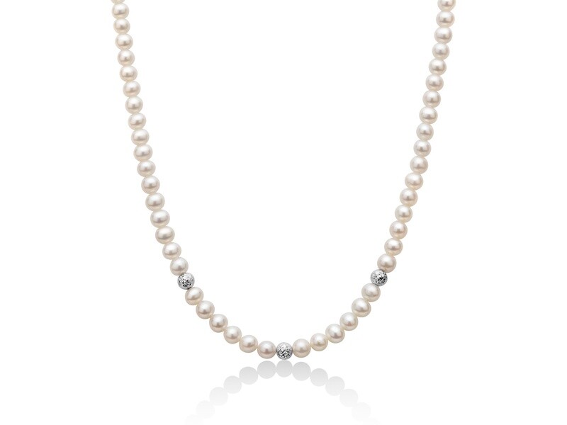 Collana Perle 4.5-5 Boule Diamanti Miluna Collana Perle 4.5-5 Boule Diamanti Miluna
