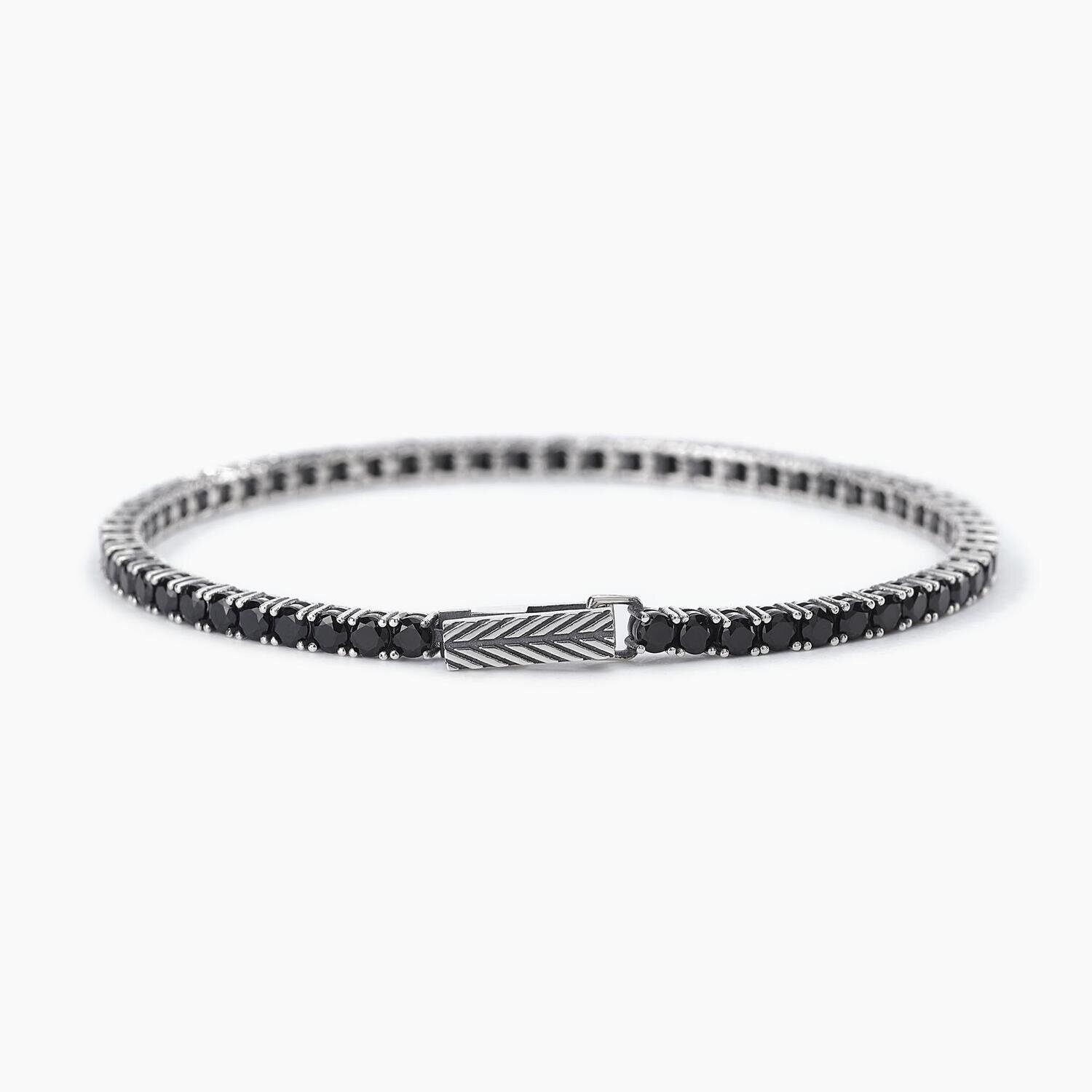 Bracciale tennis nero TENNIS CLUB- Mabina Uomo Bracciale tennis nero TENNIS CLUB- Mabina Uomo