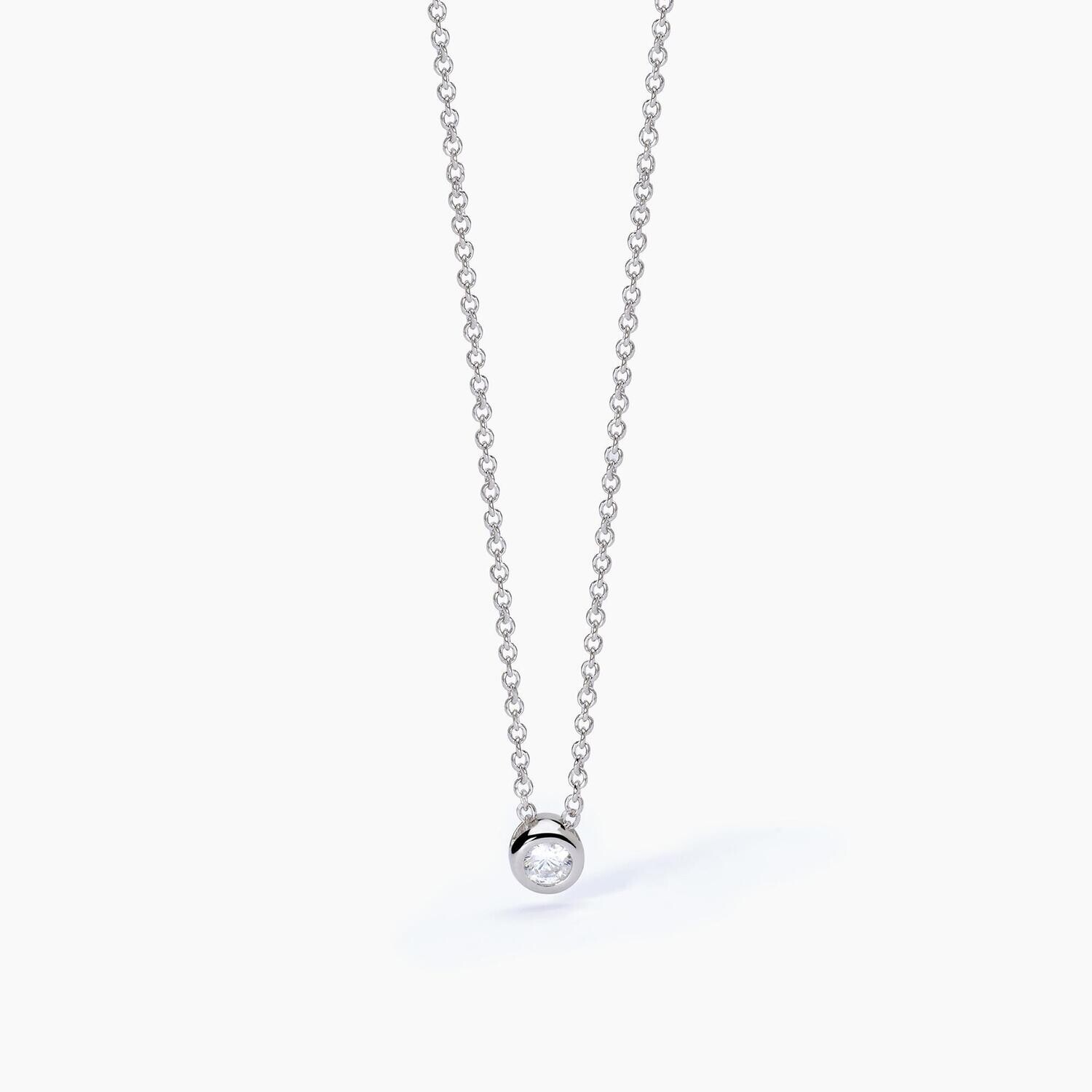 Girocollo in argento con punto luce SHINY- mabina gioielli