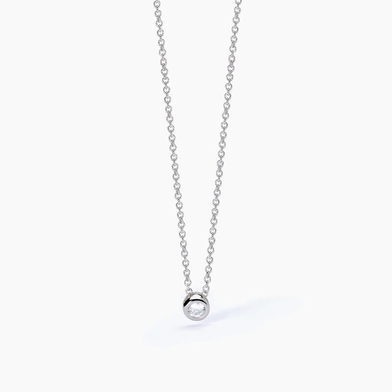 Girocollo in argento con punto luce SHINY- mabina gioielli