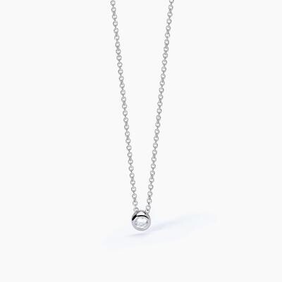 Girocollo in argento con punto luce SHINY- mabina gioielli