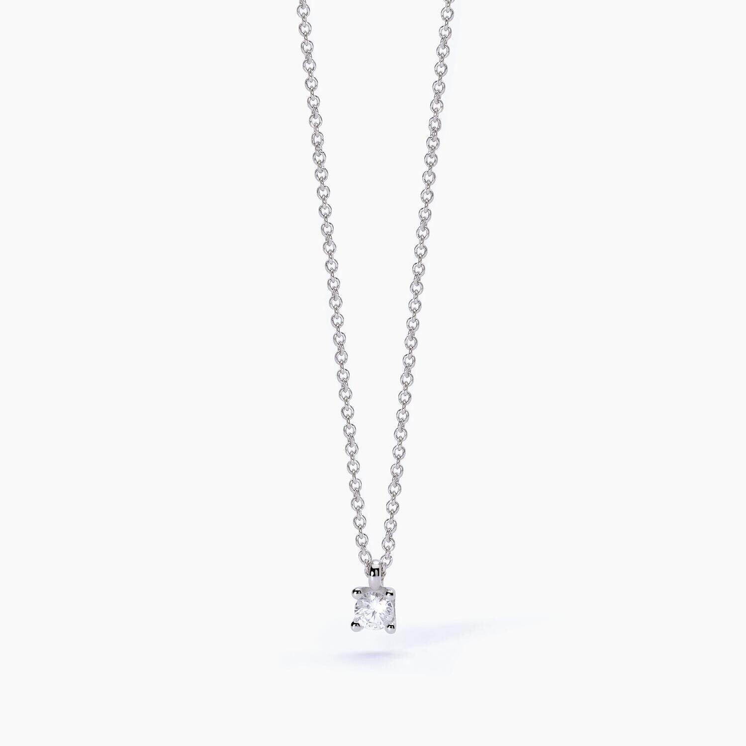 Girocollo in argento con catena forzatina e punto luce SHINY- Mabina gioielli