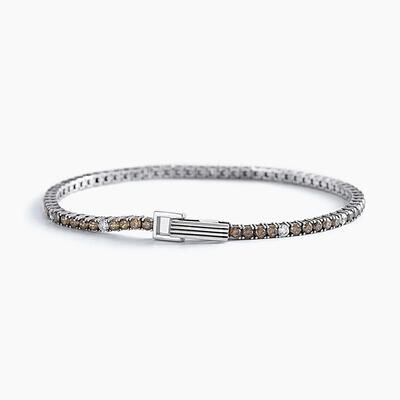 Bracciale tennis marrone e bianco TENNIS CLUB- Mabina Uomo