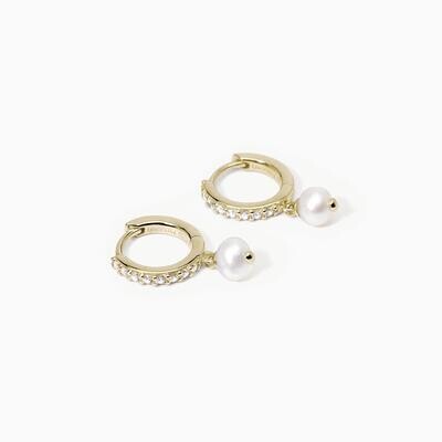 Orecchini a cerchio con perle coltivate INVITO A NOZZE- mabina gioielli Orecchini a cerchio con perle coltivate INVITO A NOZZE- mabina gioielli