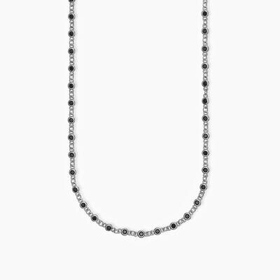 Collana in argento con zirconi neri SKYLINE- Mabina Uomo