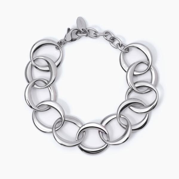Bracciale in acciaio con elementi tondi - 2Jewels