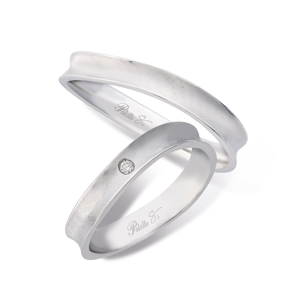Fede Oro  Bianco Con Diamanti Polello - UNA SCELTA D'AMORE