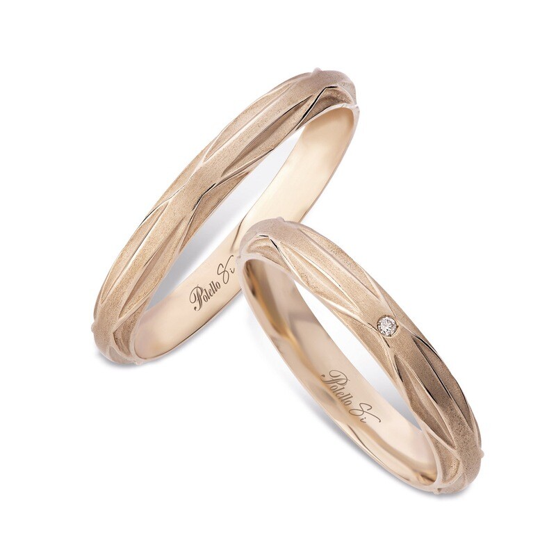 Fede Oro Rosa Con Diamanti Polello - UNA SCELTA D'AMORE