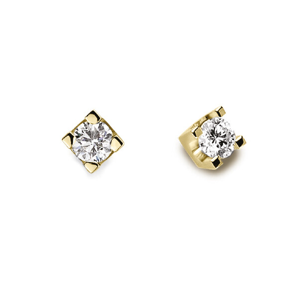 Orecchini DonnaOro Con Griffe In Oro gialo E Diamante Orecchini DonnaOro Con Griffe In Oro gialo E Diamante