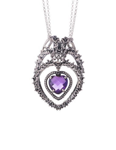 Collana Cuore Nel Cuore Viola - Spadafora Gioielli Collana Cuore Nel Cuore Viola - Spadafora Gioielli