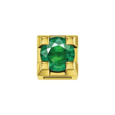 Griffe 0,02 ct in oro giallo e smeraldo - Donna Oro Griffe 0,02 ct in oro giallo e smeraldo - Donna Oro