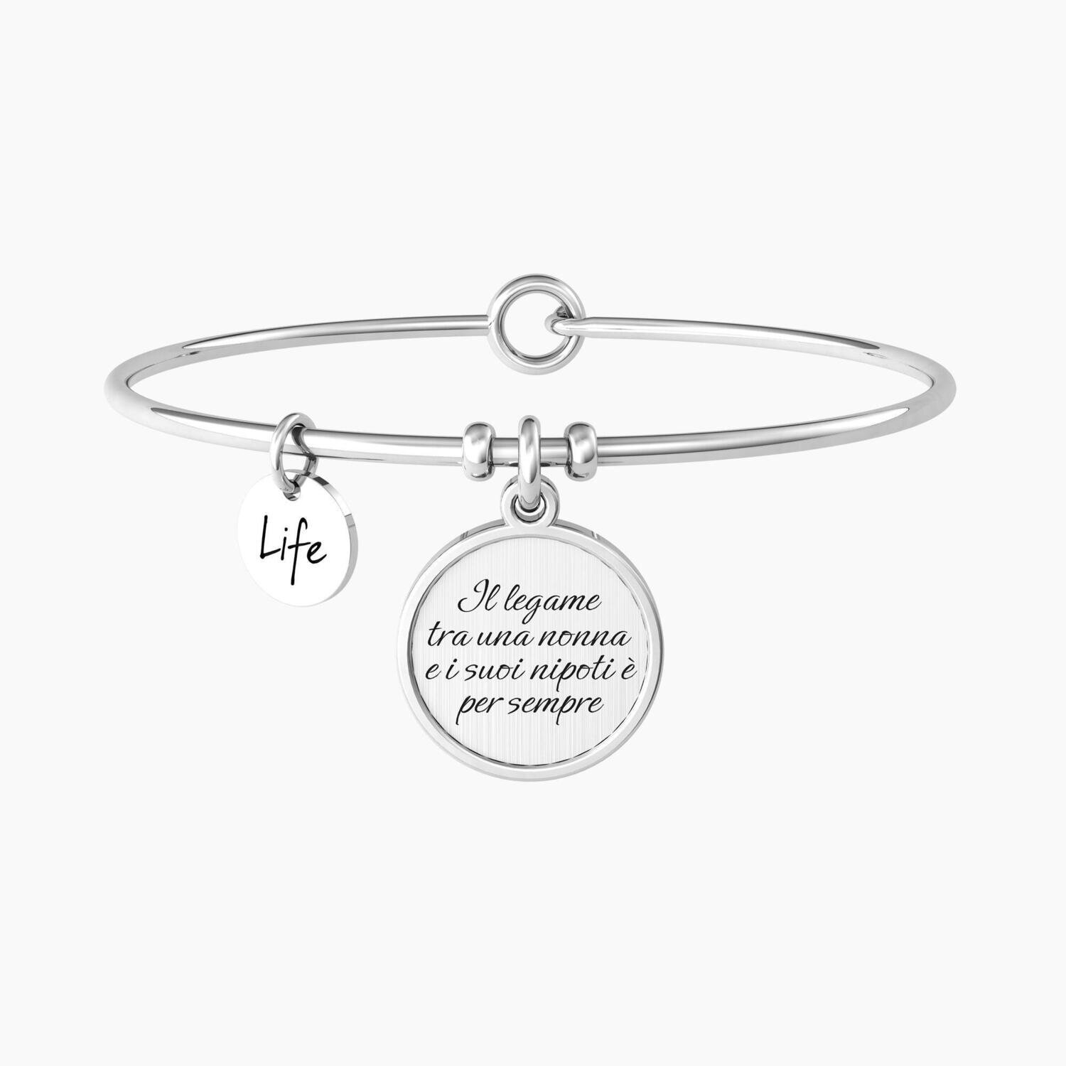 Bracciale Rigido Per La Nonna Con Ciondolo Rotondo - Kidult