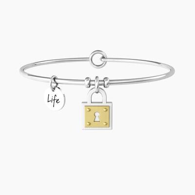 Bracciale Rigido Con Ciondolo Lucchetto - Kidult