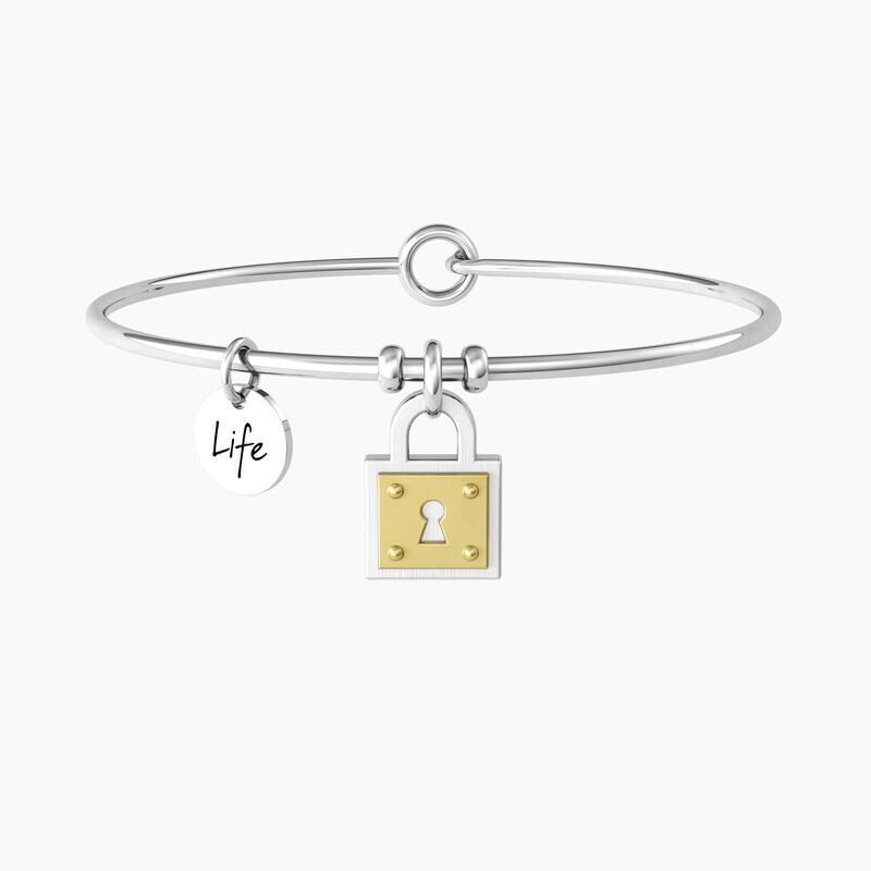 Bracciale Rigido Con Ciondolo Lucchetto - Kidult