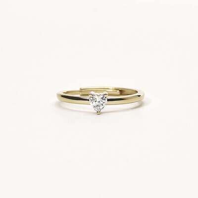Anello Cuore Solitario - Mabina Gioielli