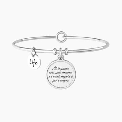 Bracciale Rigido Per La Nonna Con Ciondolo Rotondo - Kidult