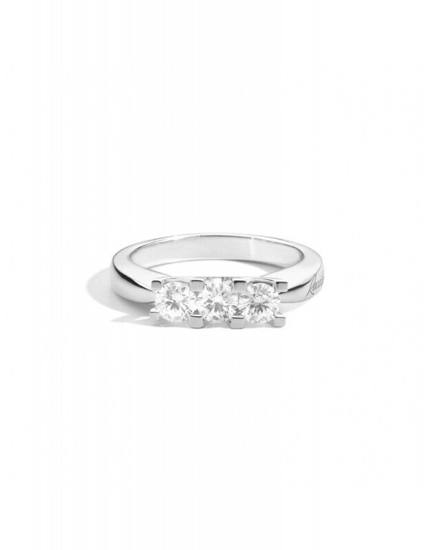 Anello Trilogy Maria Teresa oro bianco e diamanti - Re Carlo
