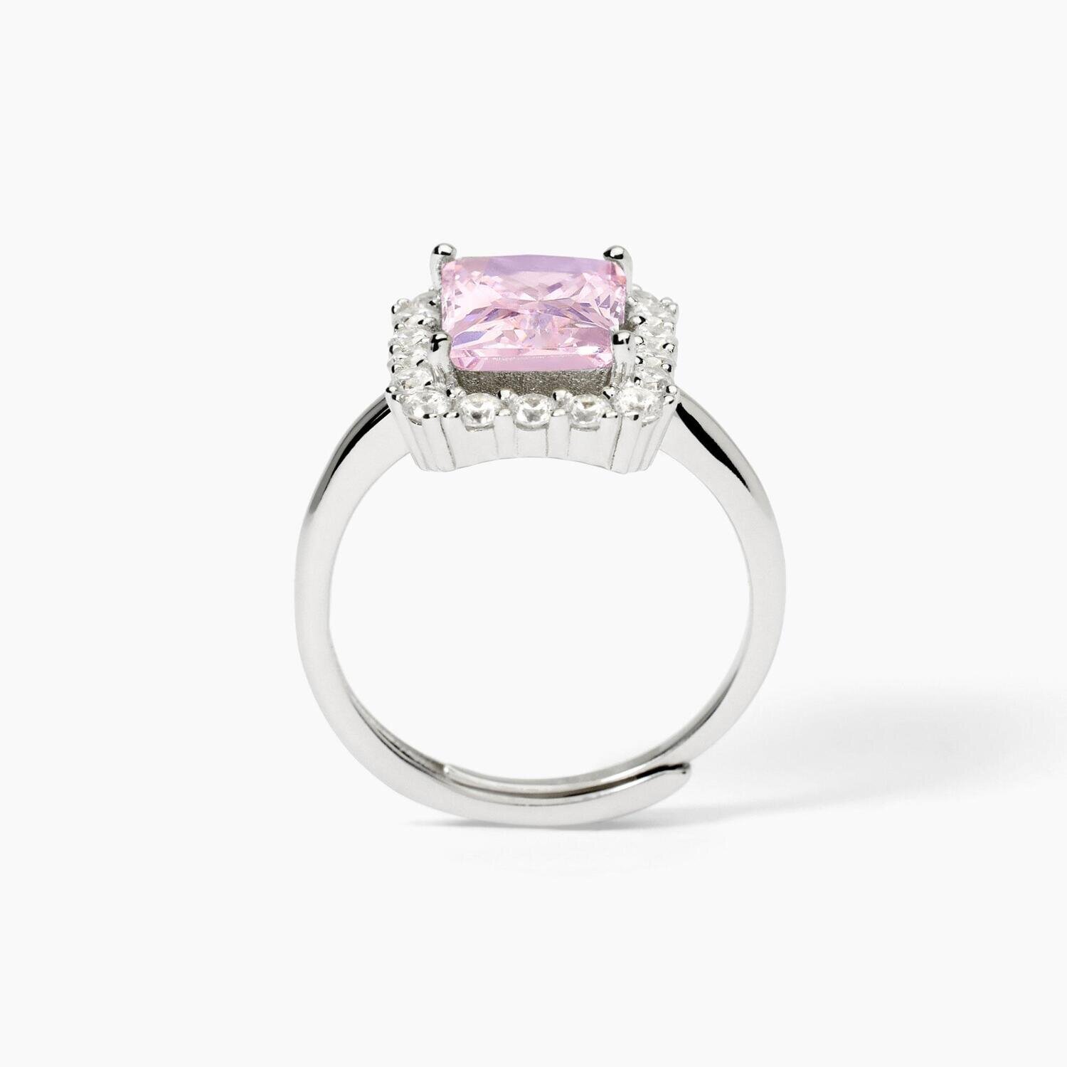 Anello in argento con zircone rosa DESIDERIO INFINITO Mabina Gioielli - Donna