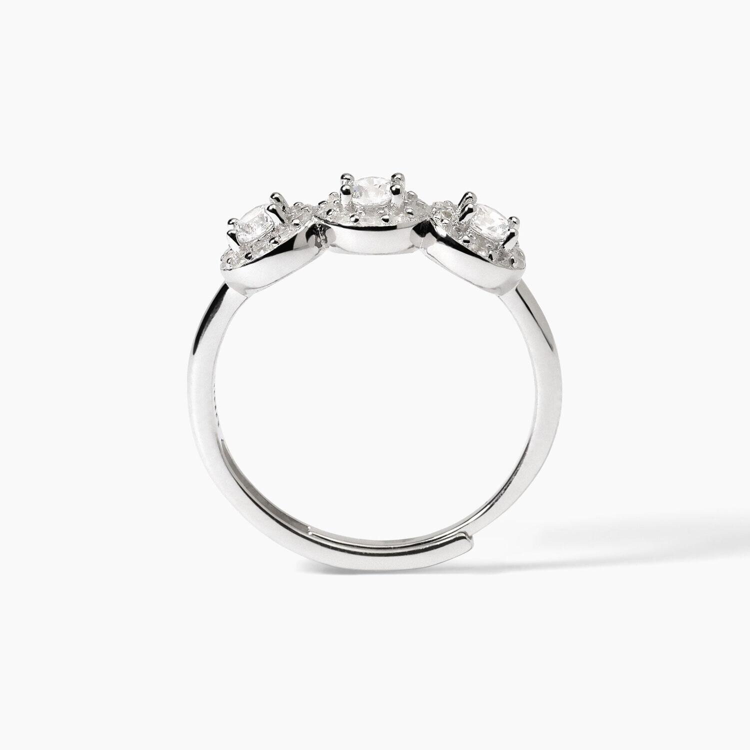 Anello in argento con zirconi bianchi MILANESIENNE Mabina Gioielli - Donna