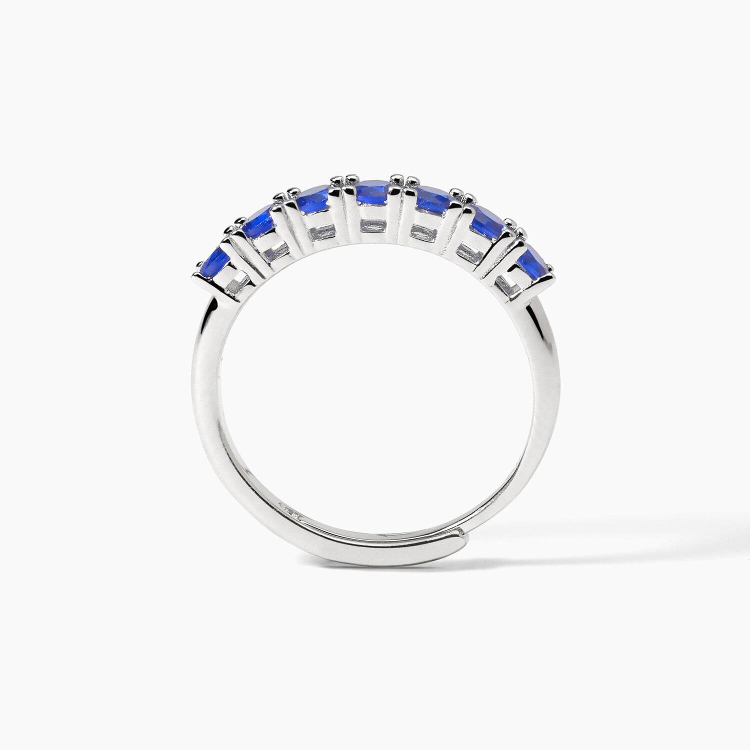 Anello in argento con zaffiri sintetici SOIRa Mabina Gioielli