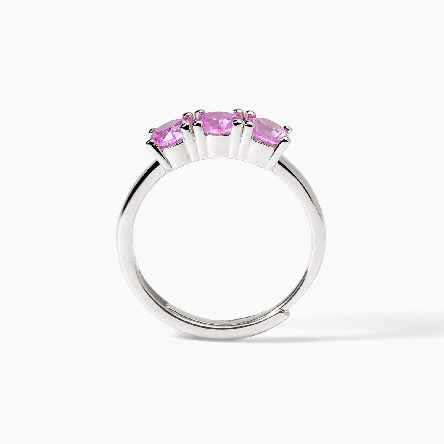 Anello in argento rodiato con tormalina sintetica TRILOGY Mabina Gioielli - Donna