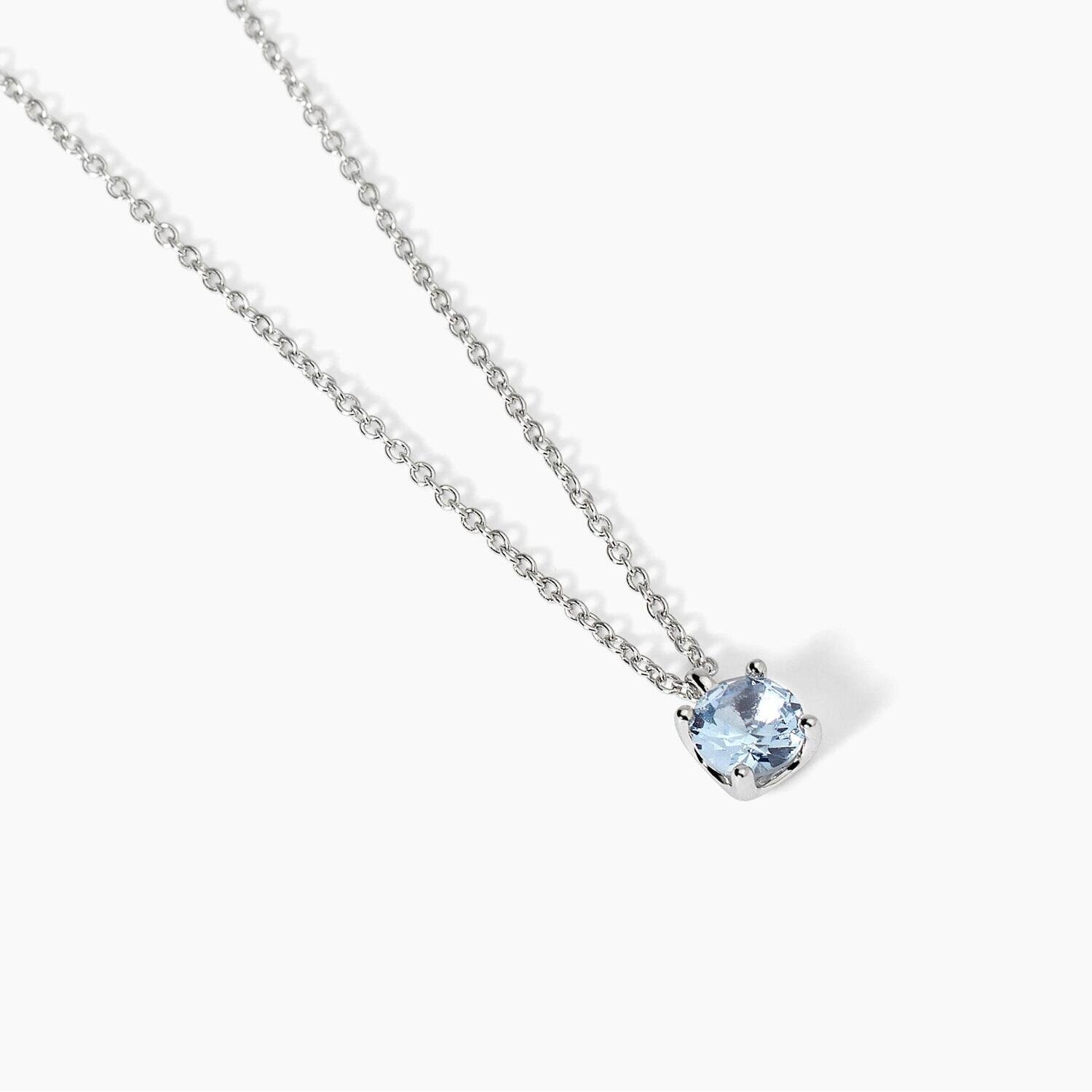 Girocollo in argento con acquamarina sintetica SHINY Mabina Gioielli