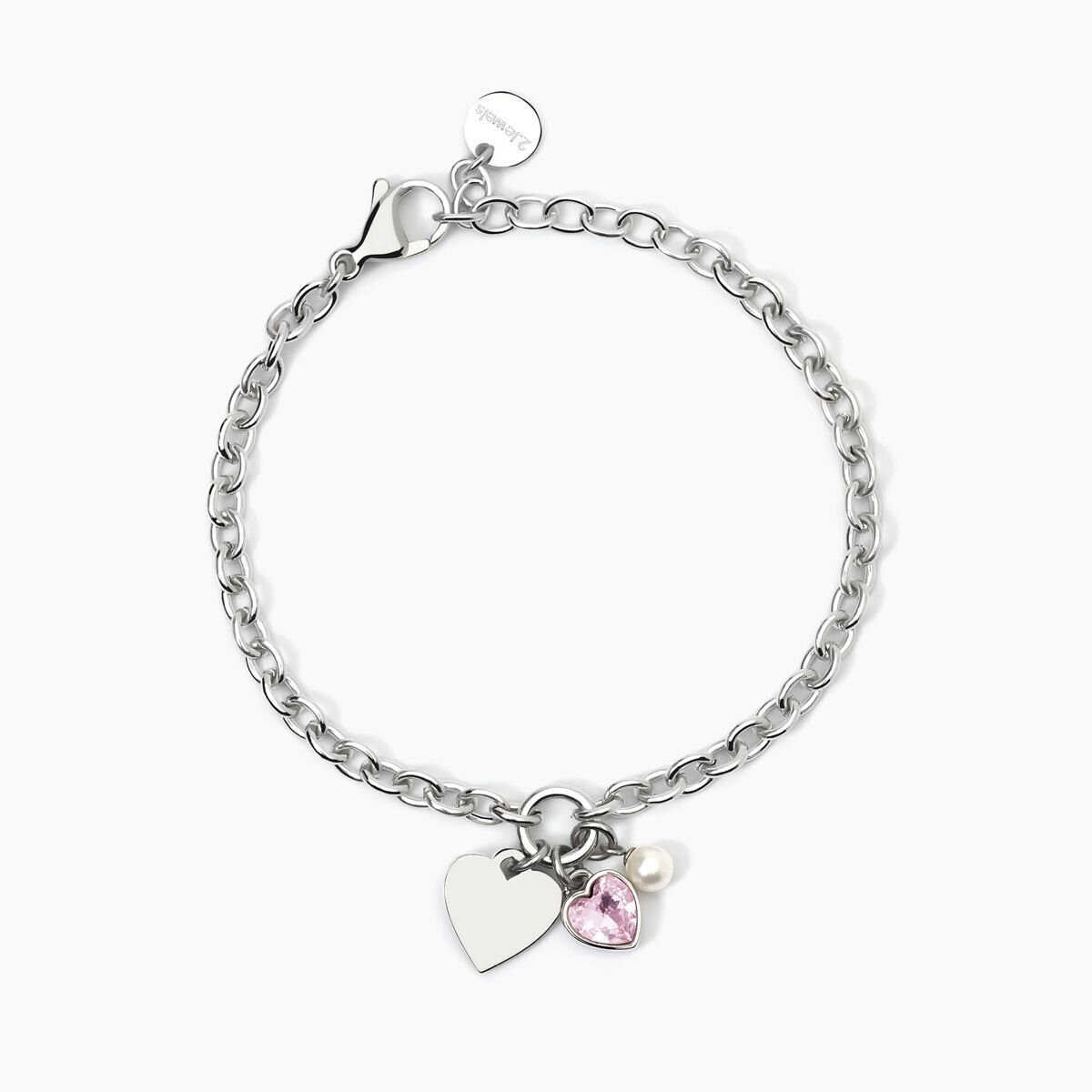 Bracciale in acciaio 316L perle zirconi Donna 2JEWELS