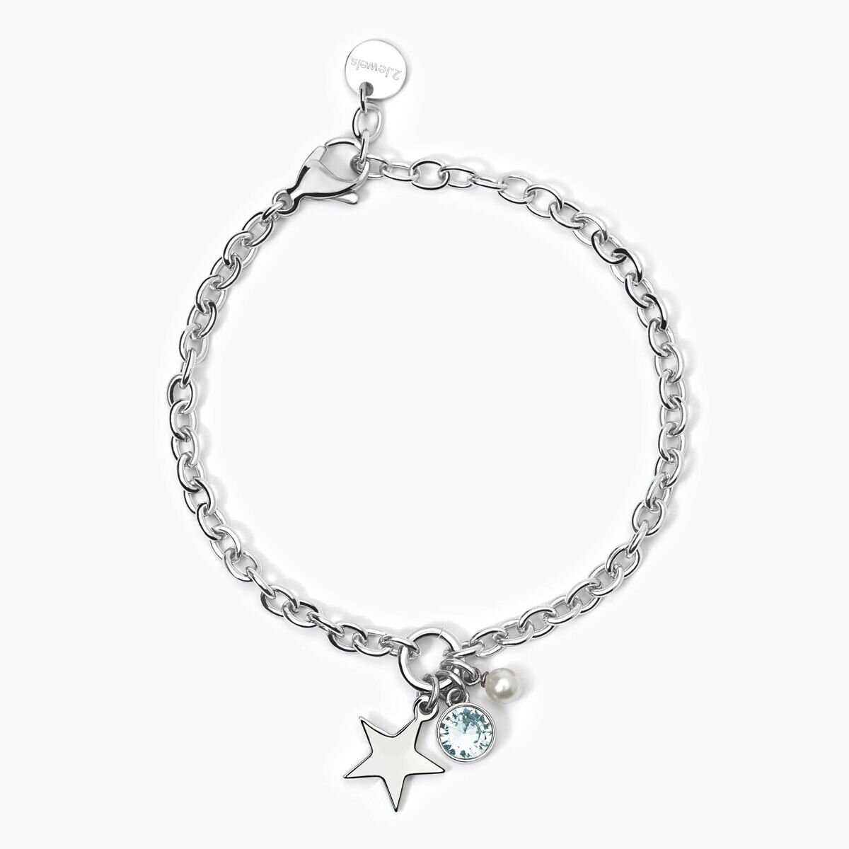 Bracciale in acciaio 316L perle conchiglia cristal Donna 2JEWELS