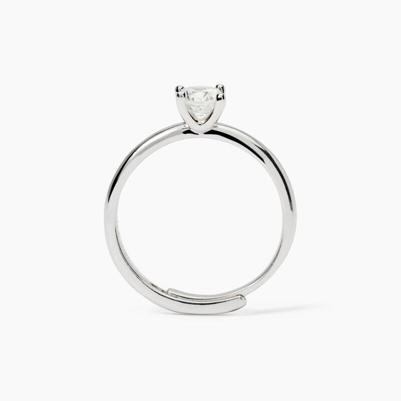 Anello solitario in argento con zircone SOLITAIRE Mabina Gioielli