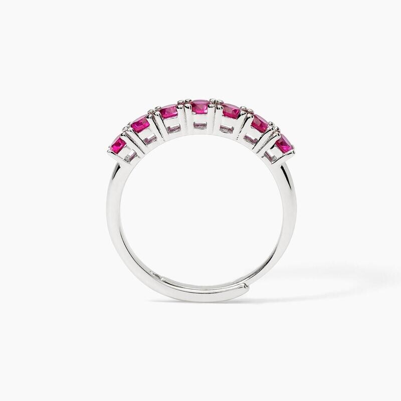 Anello in argento con rubini sintetici SOIRA Mabina Gioielli