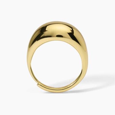 Anello chevalier in argento dorato NICOLE Mabina Gioielli