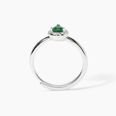 Anello in argento con smeraldo sintetico COOL OR RÉTRO Mabina Gioielli - Donna