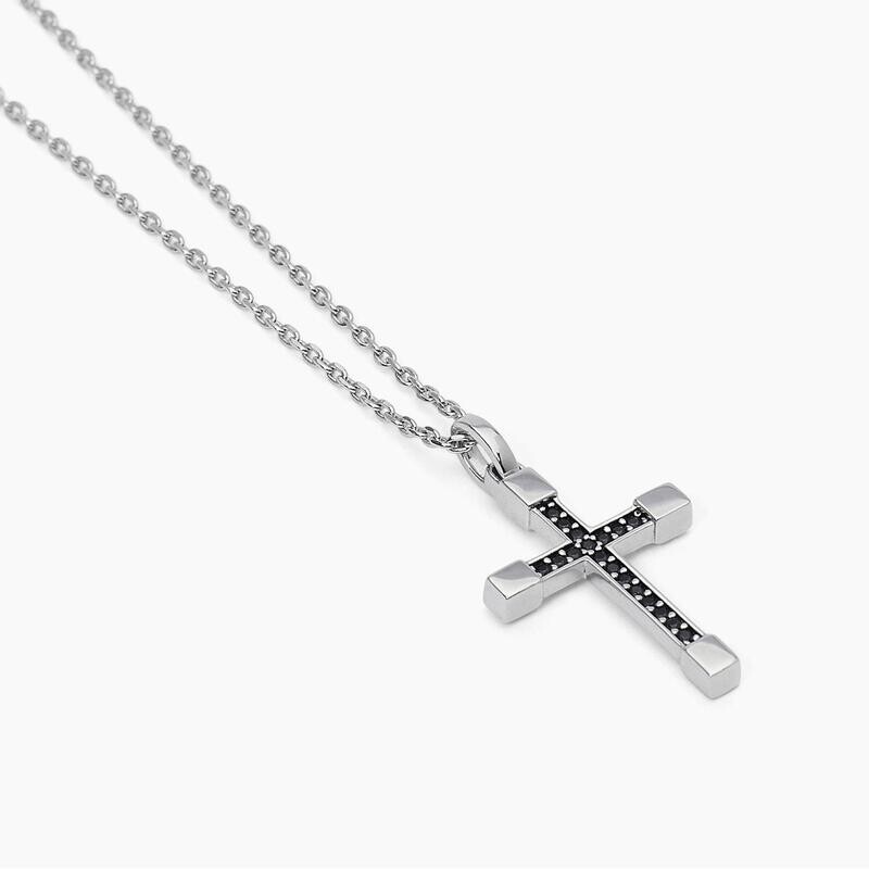 Collana in argento con croce zirconi MYSTICAL Mabina Uomo