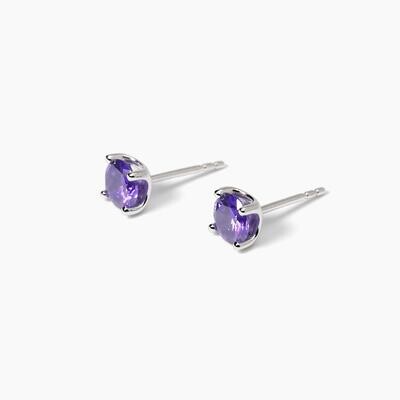 Orecchini in argento con zirconi viola SHINY Mabina Gioielli