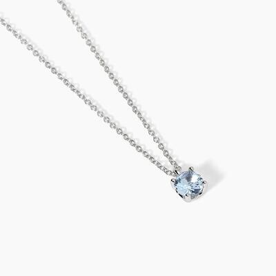 Girocollo in argento con acquamarina sintetica SHINY Mabina Gioielli