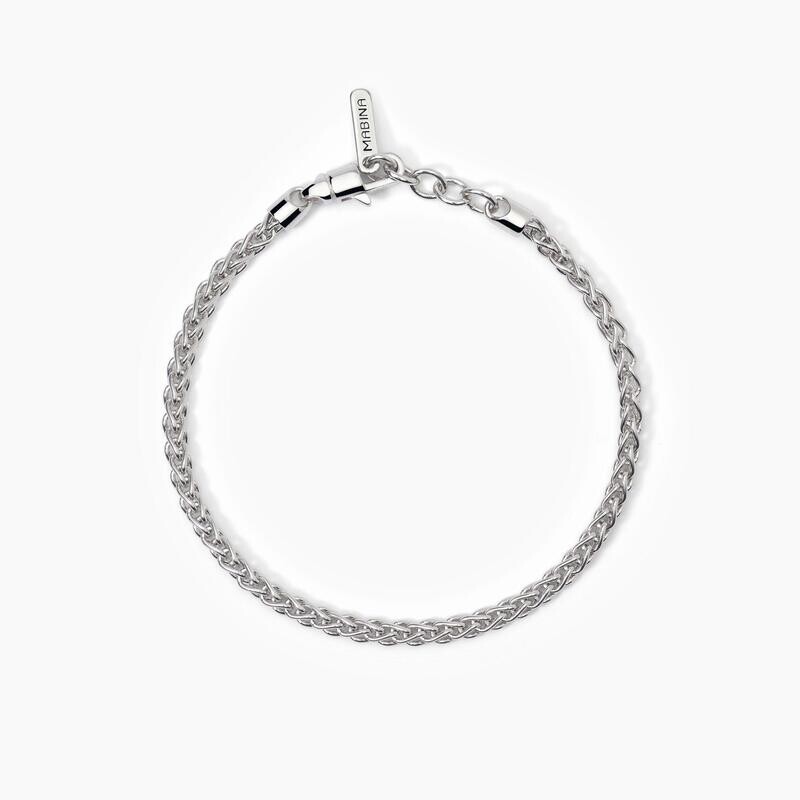 Bracciale in argento con catena spiga EVERY DAY Mabina Gioielli Uomo