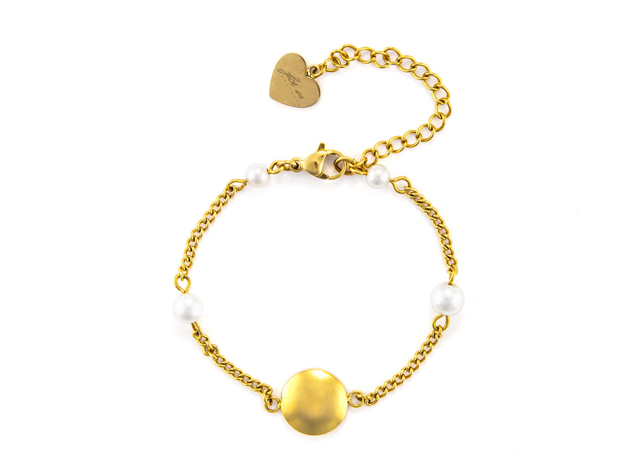 Bracciale Donna 4us - PVD ORO PERLE
