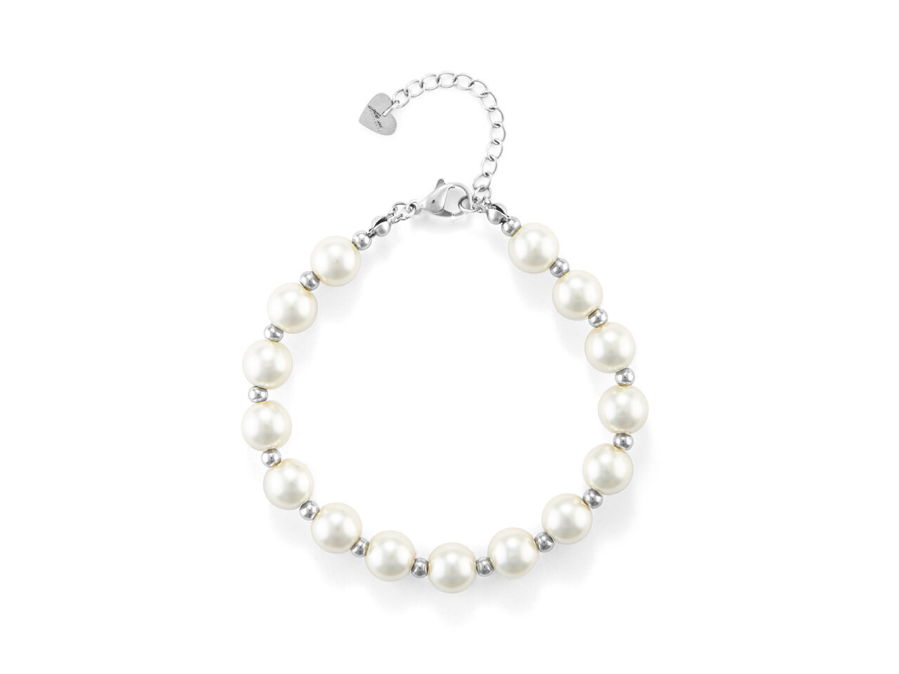 Bracciale Donna 4us - STEEL PERLE TONDE