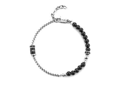 Bracciale Uomo 4us - STEEL/NERO ZIRCONI NERI Bracciale Uomo 4us - STEEL/NERO ZIRCONI NERI