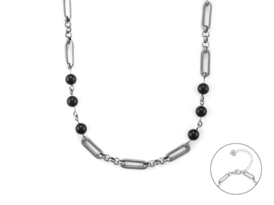 Collana Donna 4us - STEEL PIETRE NERE Collana Donna 4us - STEEL PIETRE NERE