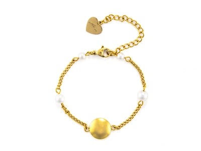 Bracciale Donna 4us - PVD ORO PERLE Bracciale Donna 4us - PVD ORO PERLE