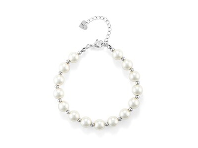 Bracciale Donna 4us - STEEL PERLE TONDE Bracciale Donna 4us - STEEL PERLE TONDE