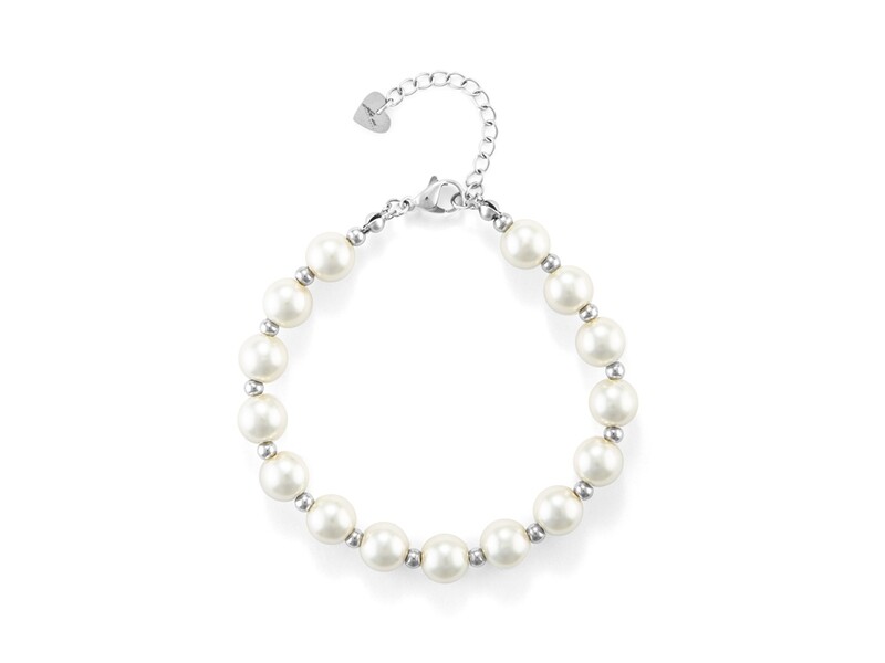 Bracciale Donna 4us - STEEL PERLE TONDE Bracciale Donna 4us - STEEL PERLE TONDE