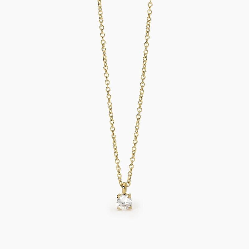 Girocollo in acciaio 316L PVD giallo zirconi Donna 2JEWELS