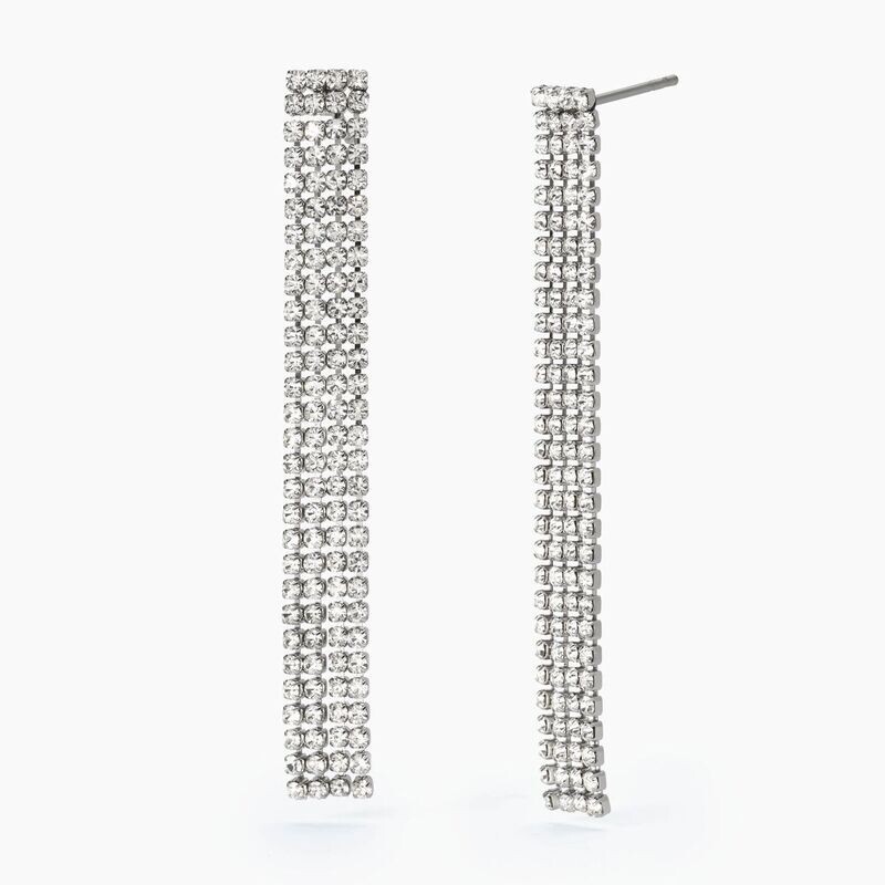 Orecchini in acciaio 316L cristalli Donna 2JEWELS