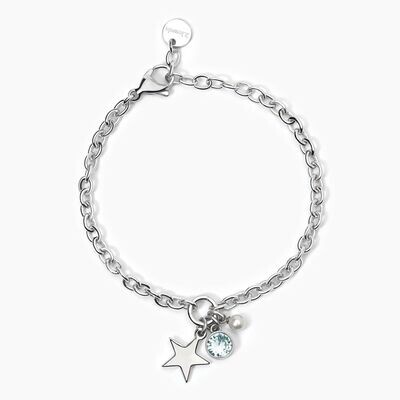 Bracciale in acciaio 316L perle conchiglia cristal Donna 2JEWELS